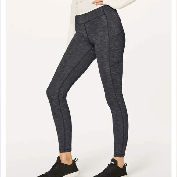 LULULEMON Speed Up Tight *Full-On Luxtreme Brushed 27"  Heathered Black Size 6 - Picture 1 of 16